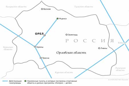 «Газпром» построил в Орловской области два новых газопровода