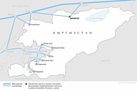 «Газпром» обеспечивает бесперебойность поставок газа потребителям Киргизии