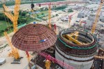 На энергоблоке № 2 АЭС «Руппур» завершили монтаж купольной части внутренней защитной оболочки