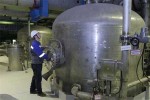 На площадке сооружения ЛАЭС-2 на штатное место установлены фильтры для очистки турбинного конденсата энергоблока №2 На площадке сооружения ЛАЭС-2 на штатное место установлены фильтры для очистки турбинного конденсата энергоблока №2