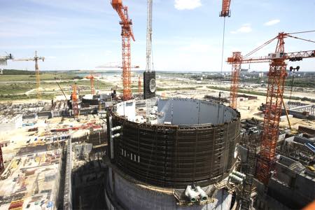 На энергоблоке №1 Курской АЭС-2 завершен монтаж третьего яруса внутренней защитной оболочки