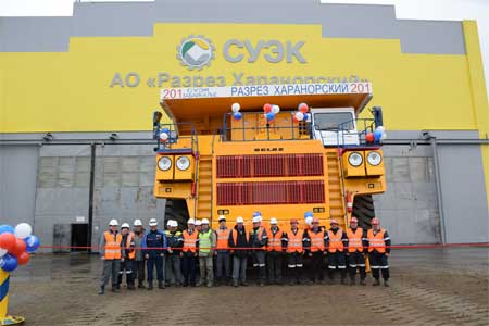 На Харанорском разрезе введен в эксплуатацию новый 220-тонный БелАЗ