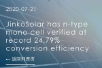 Установлен рекорд эффективности солнечной ячейки n-типа – 24,79%