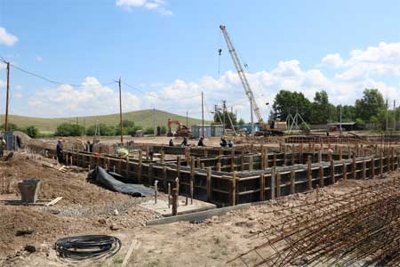 На стройплощадке рудника №6 ППГХО продолжается строительство очистных сооружений шахтных вод