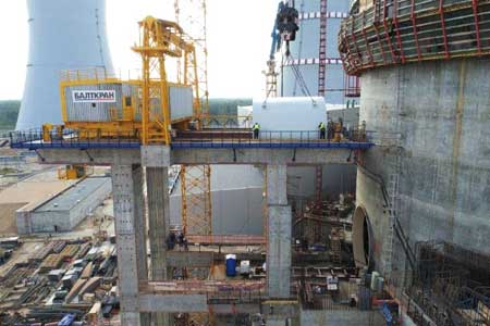 На стройплощадке Ленинградской АЭС-2 установлено последнее крупногабаритное оборудование здания блока №2