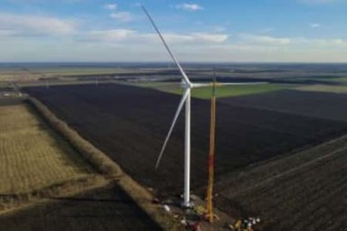 Первая ветротурбина ДТЭК Тилигульской ВЭС получила «зеленый» тариф