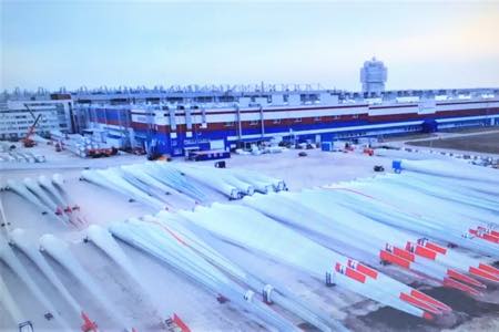 Ульяновский завод Vestas по производству лопастей для ветроустановок впервые в истории отправил 48 лопастей на экспорт в Данию