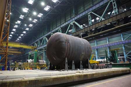 На «Атоммаше» завершили сварку нижнего полукорпуса реактора нового типа для Курской АЭС-2