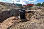 В поселке Плесецк Архангельской области по нацпроекту «Жилье и городская среда» ведется прокладка сетей водопровода