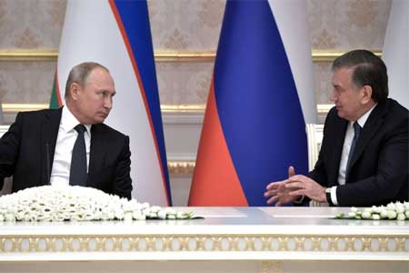 Владимир Путин провел переговоры с Президентом Узбекистана Шавкатом Мирзиевым
